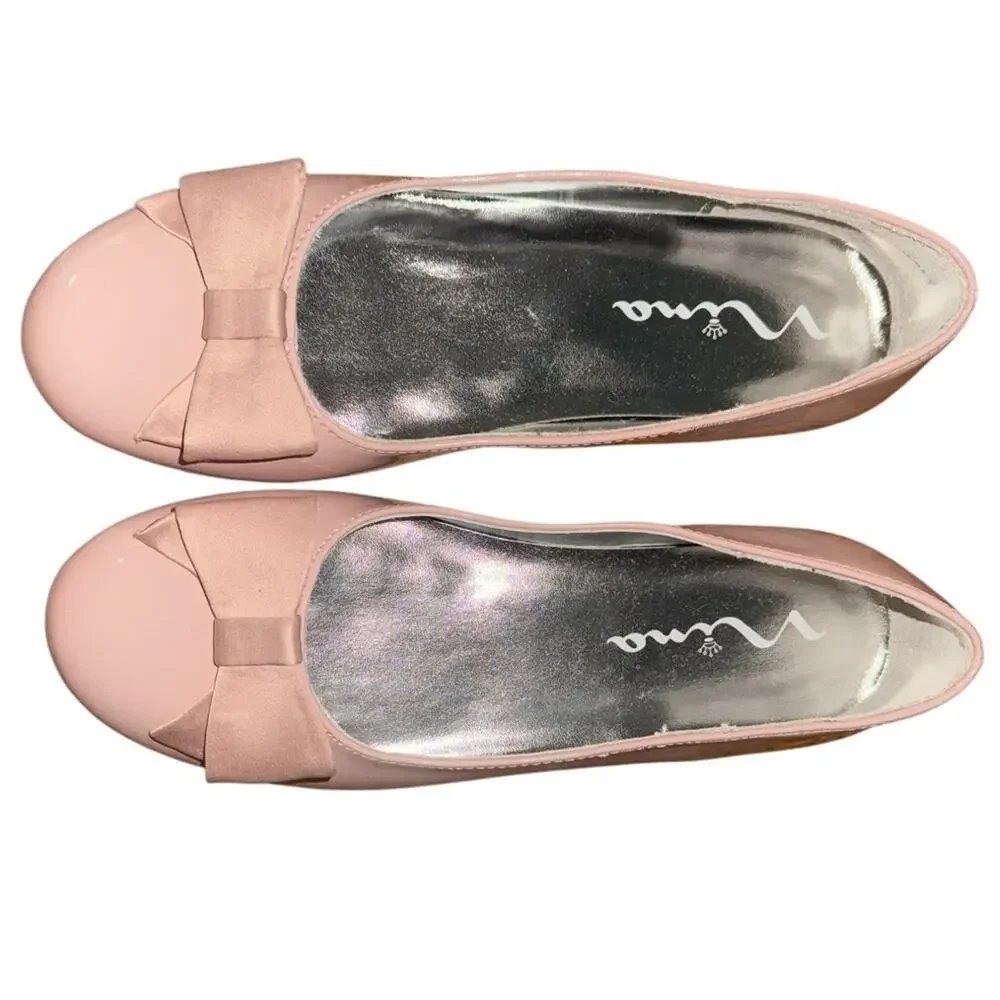 Nina Girls 3 Ballet Flats Bow Slip-on Formal Special Occasions Birthday Holiday